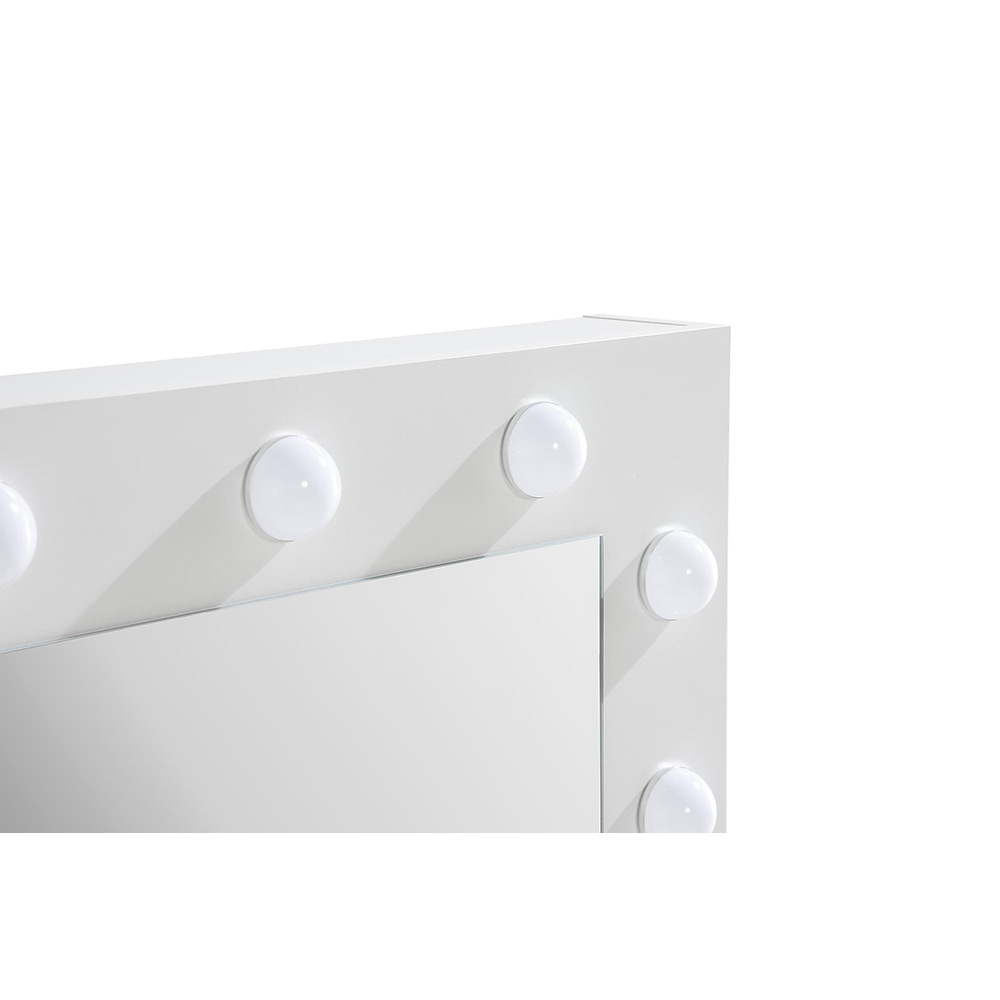 Sminkbord In Living Emtefall med Förvaring och LED-belysning