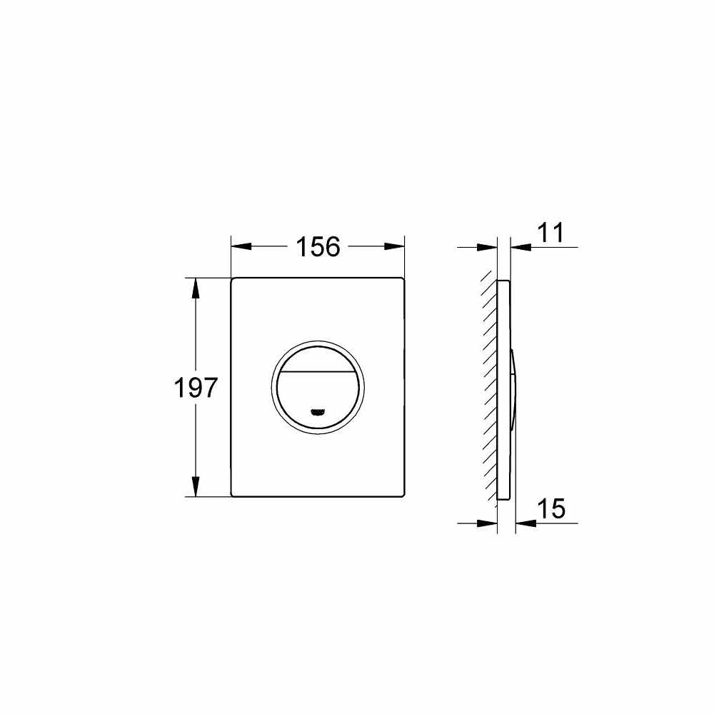 Spolknapp Grohe Nova Cosmopolitan med Dubbelspolning