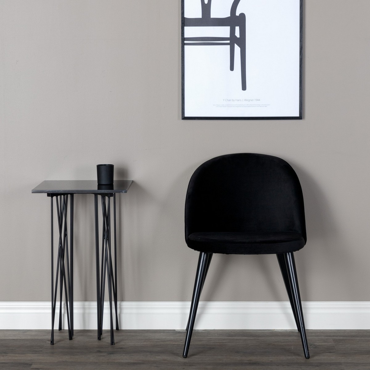 Matstol Venture Home Velvet Svart Ben