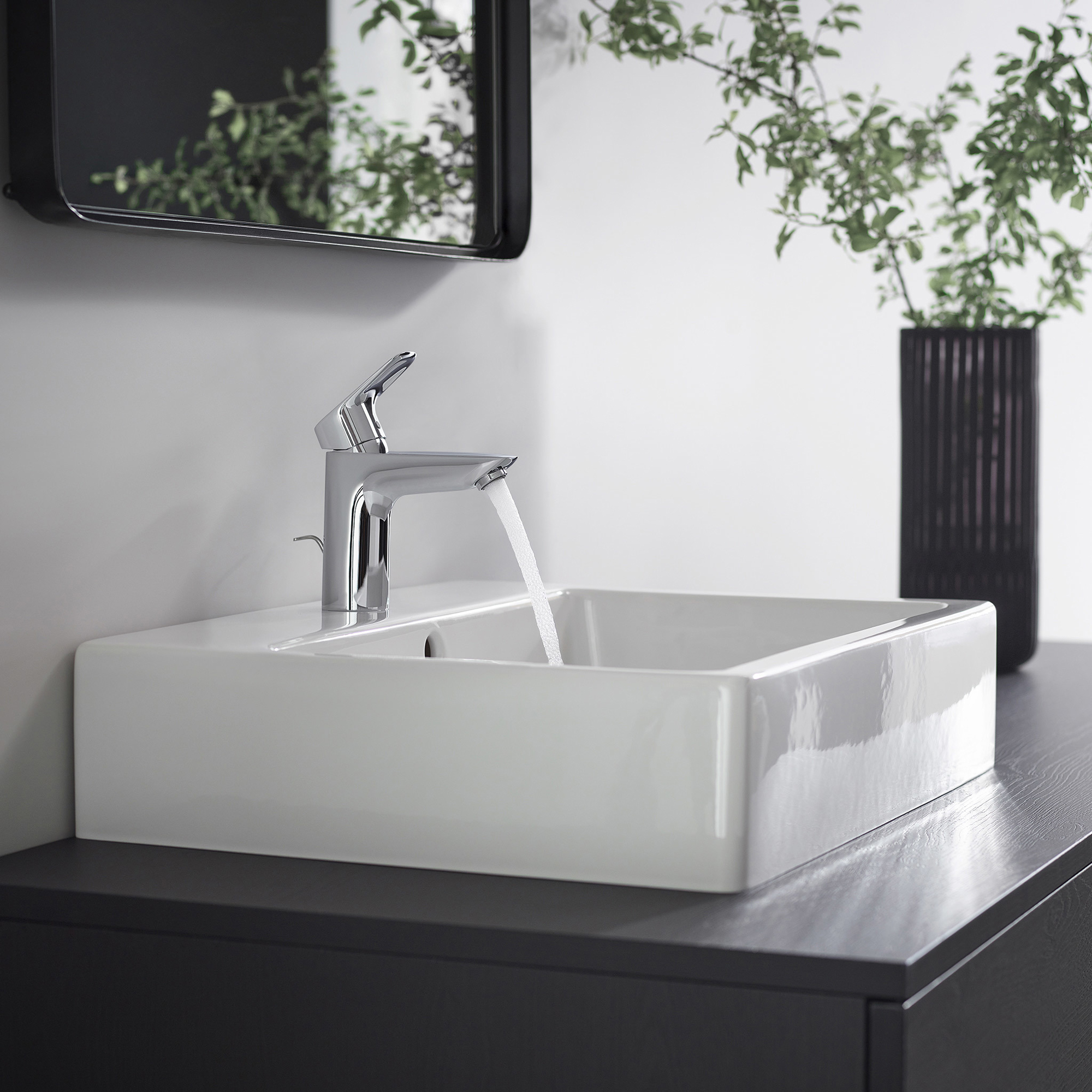 Tvättställsblandare Hansgrohe Logis 100 med Push-Open Med Push-Open