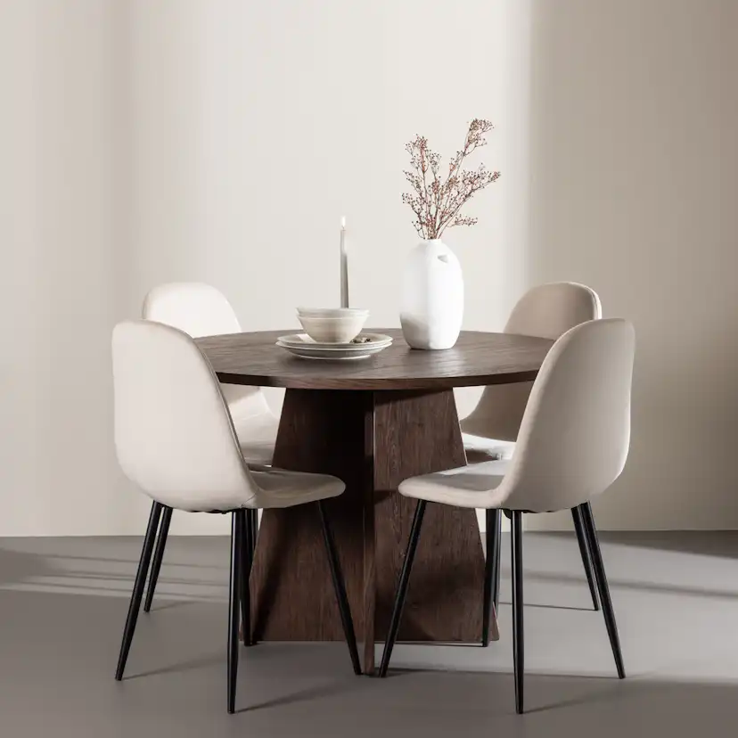 Matgrupp Venture Home Bootcut Ø110 med 4 st Polar Stolar Sammet