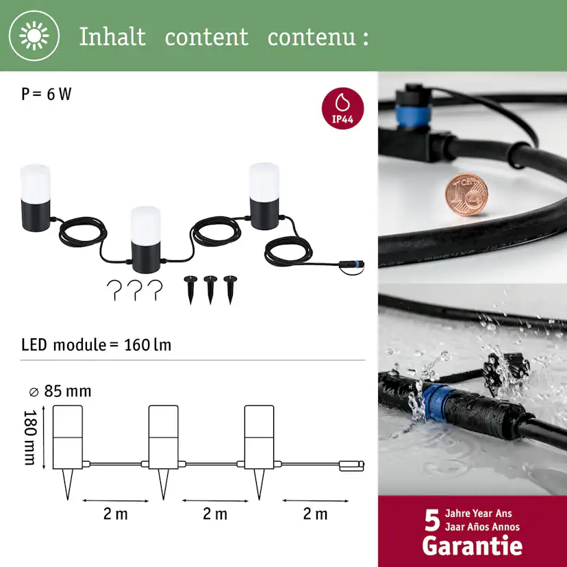 Ljusslinga LED Paulmann Tubs Fairy Lights Plug & Shine IP44 24V