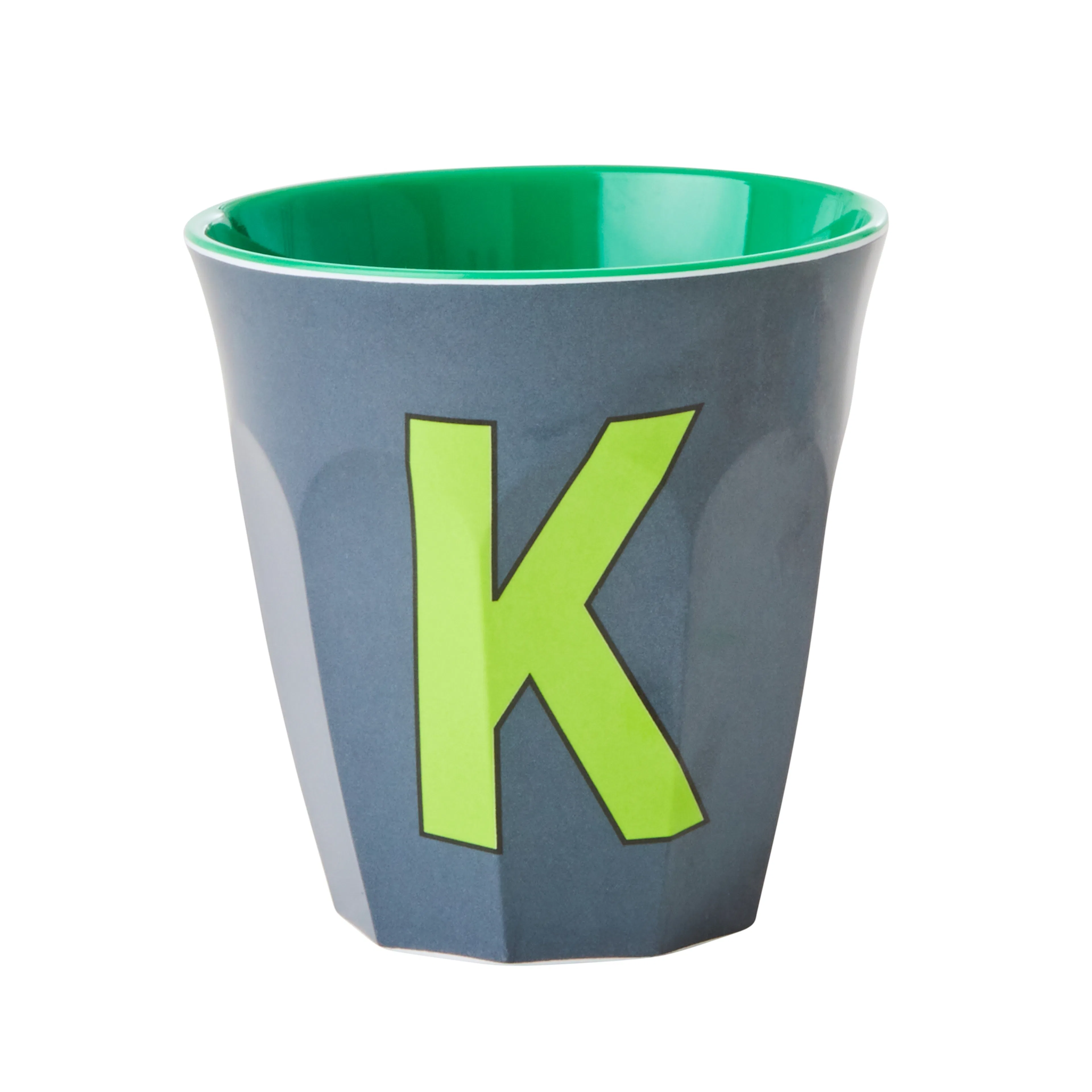 Melaminkopp Rice Medium Bokstav K 30 cl