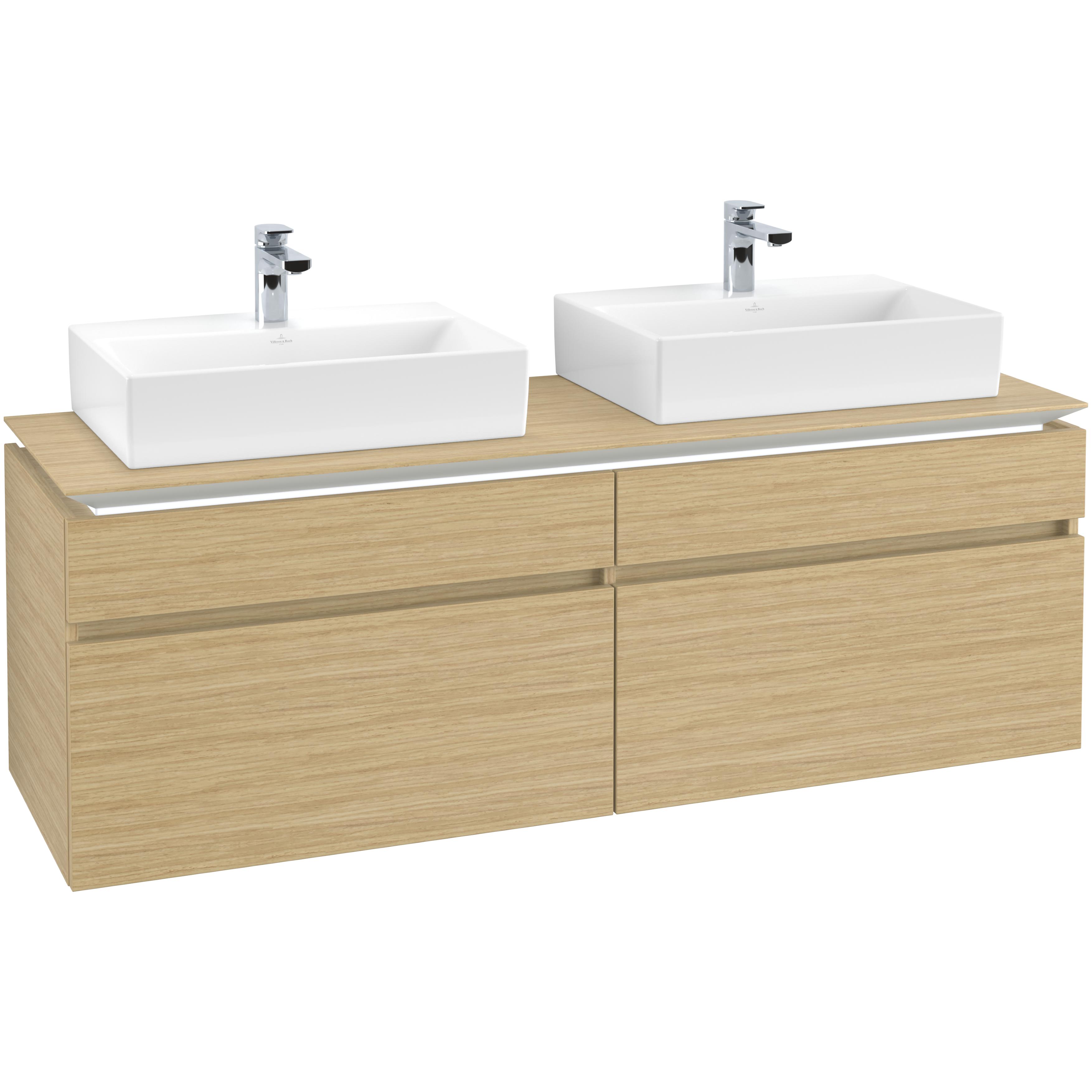 Tvättställsskåp Villeroy & Boch Legato 1600 med 4 Lådor för Två Tvättställ från Memento