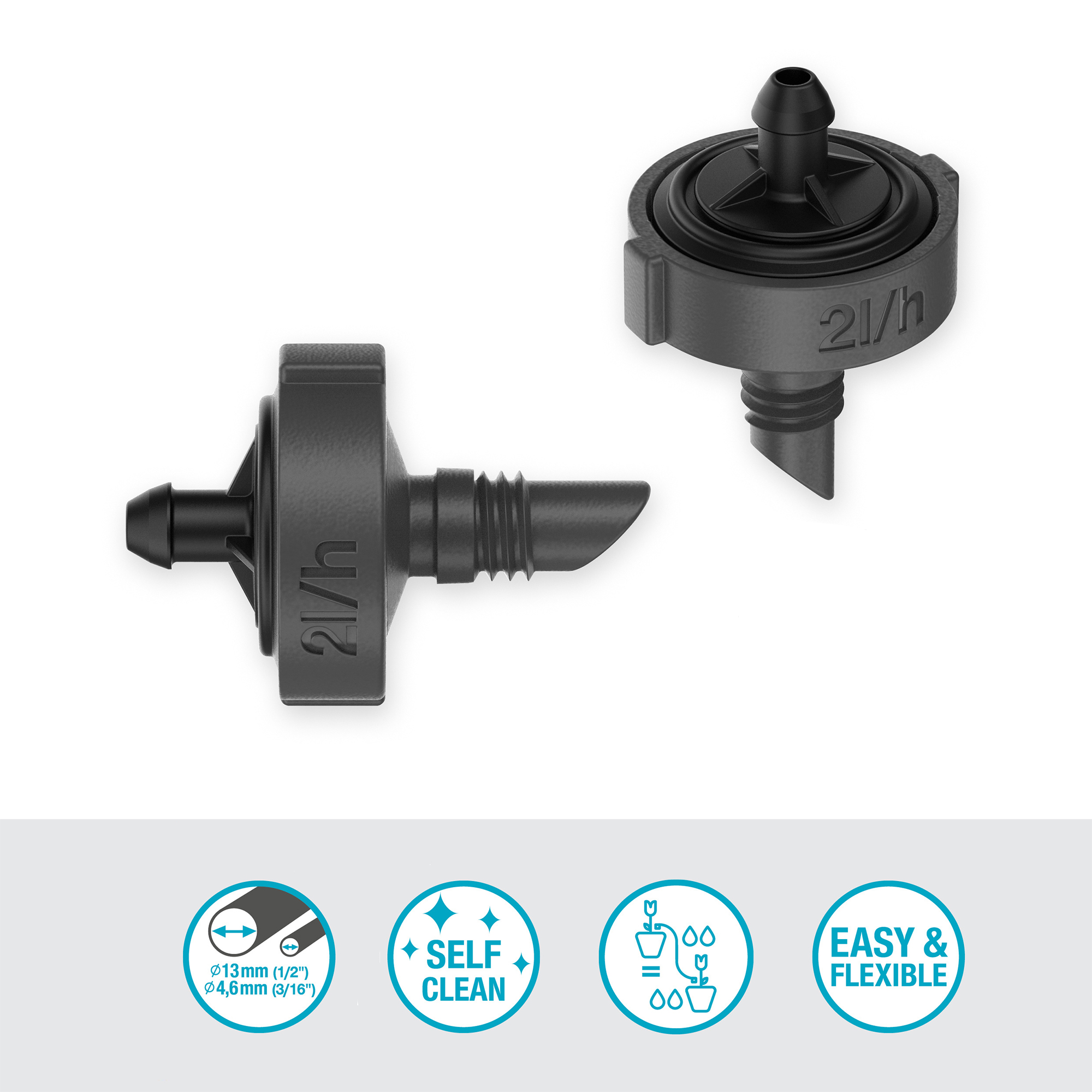 Droppspridare Gardena Micro-Drip 2 l/h Tryckregelrande