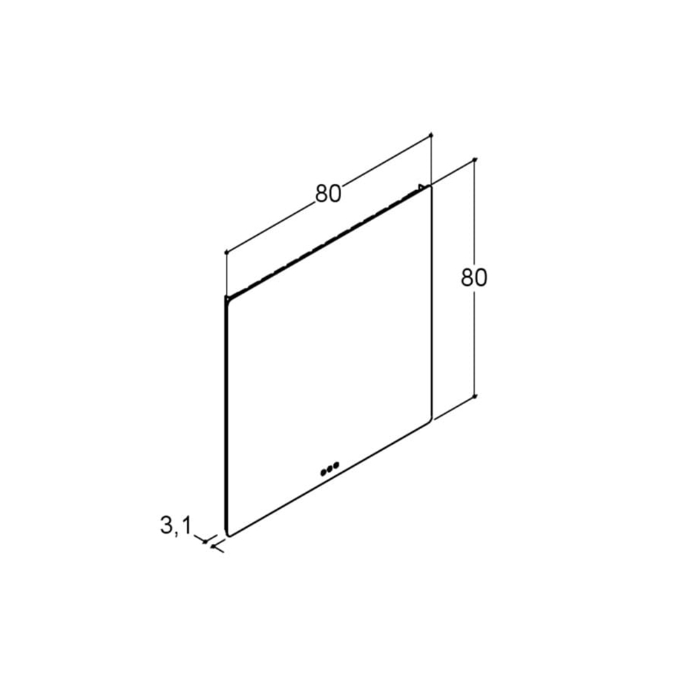 Spegel Soft 80*80 cm m/ljusstyrning 800x800 mm