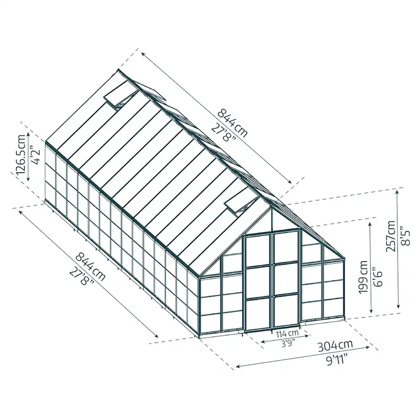 Växthus Canopia by Palram Balance 25,1 m² Silver