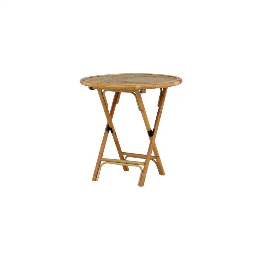 Trädgårdsbord Venture Home Cane, Cafébord Utomhus i Naturfärgad Rotting