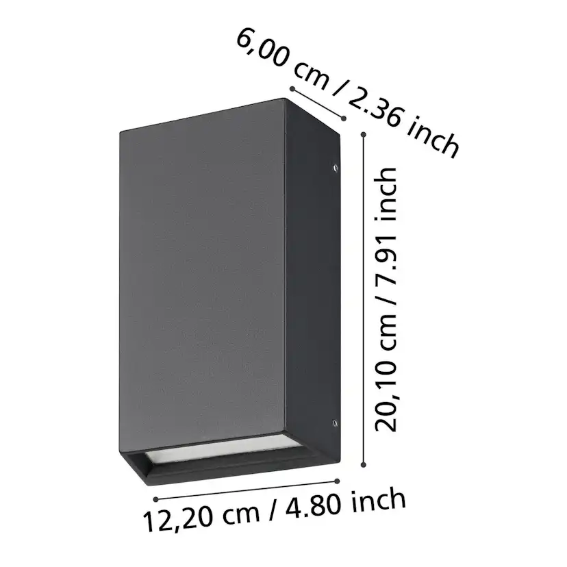 Vägglampa Utebelysning Eglo Spongano 200 mm