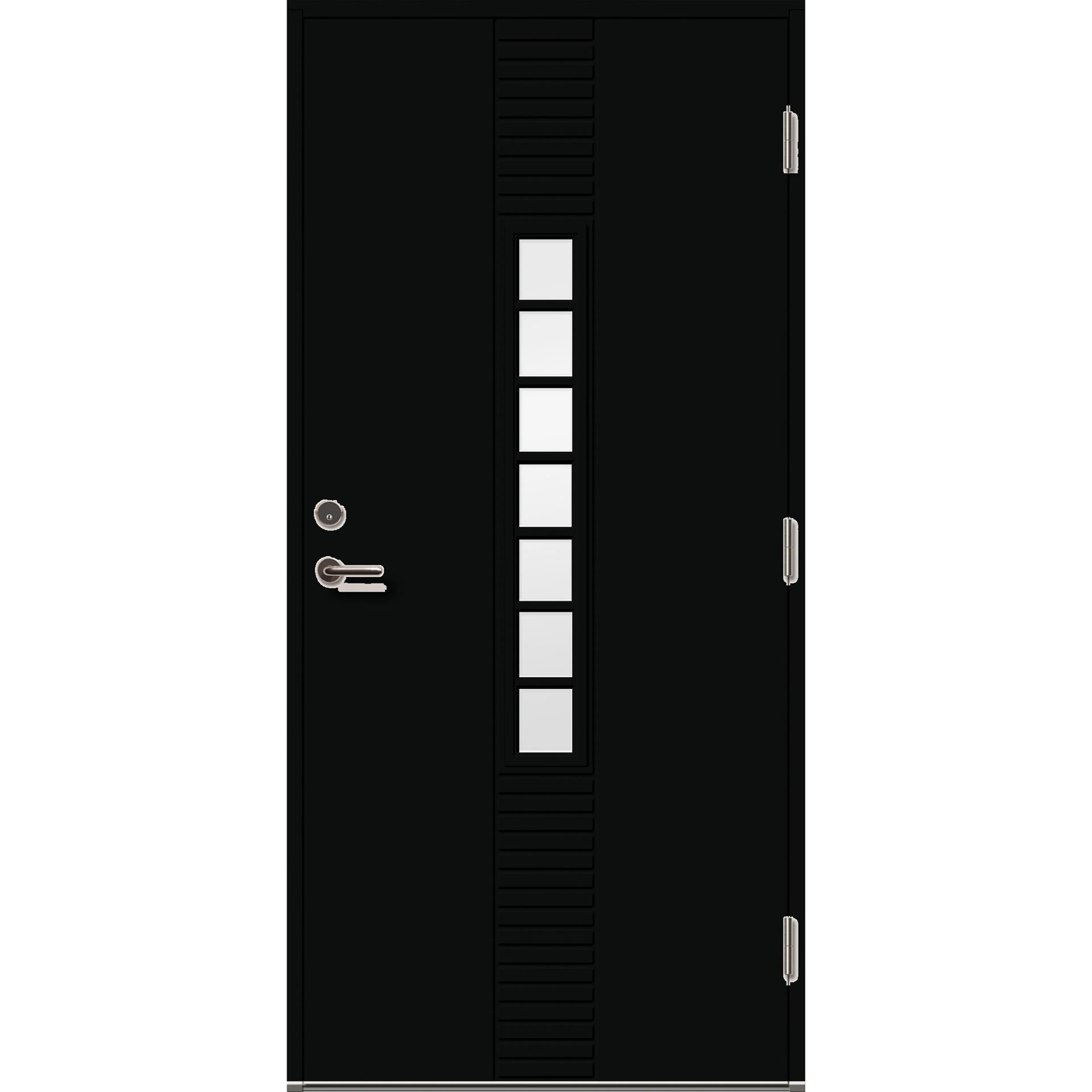 Ytterdörr Skandinaviska Dörrar Klassisk glas Haparanda: 10x21, S-9000-N, Svart