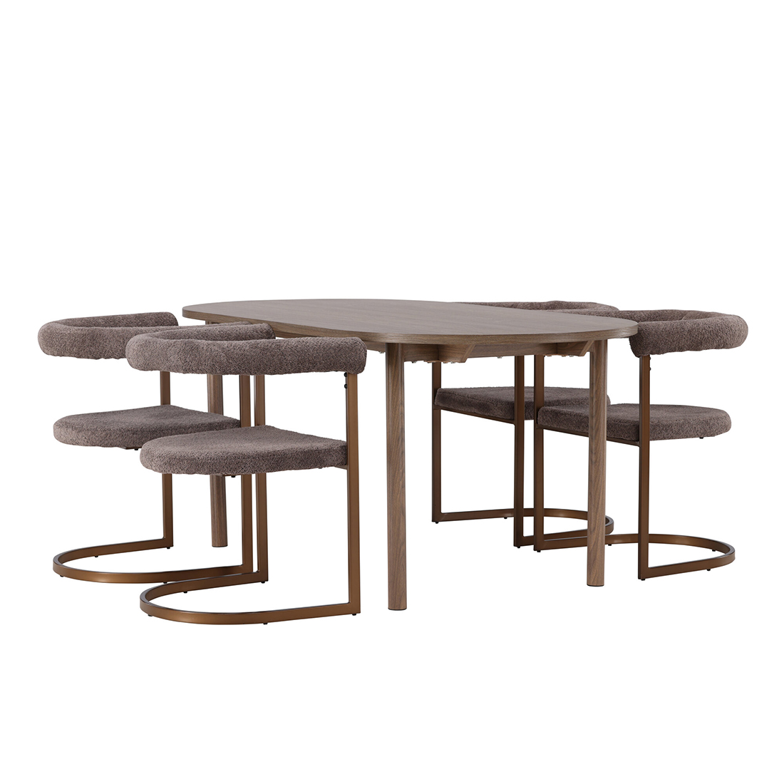 Matgrupp Venture Home Andy Ø120 cm med 4st Morning Matstolar