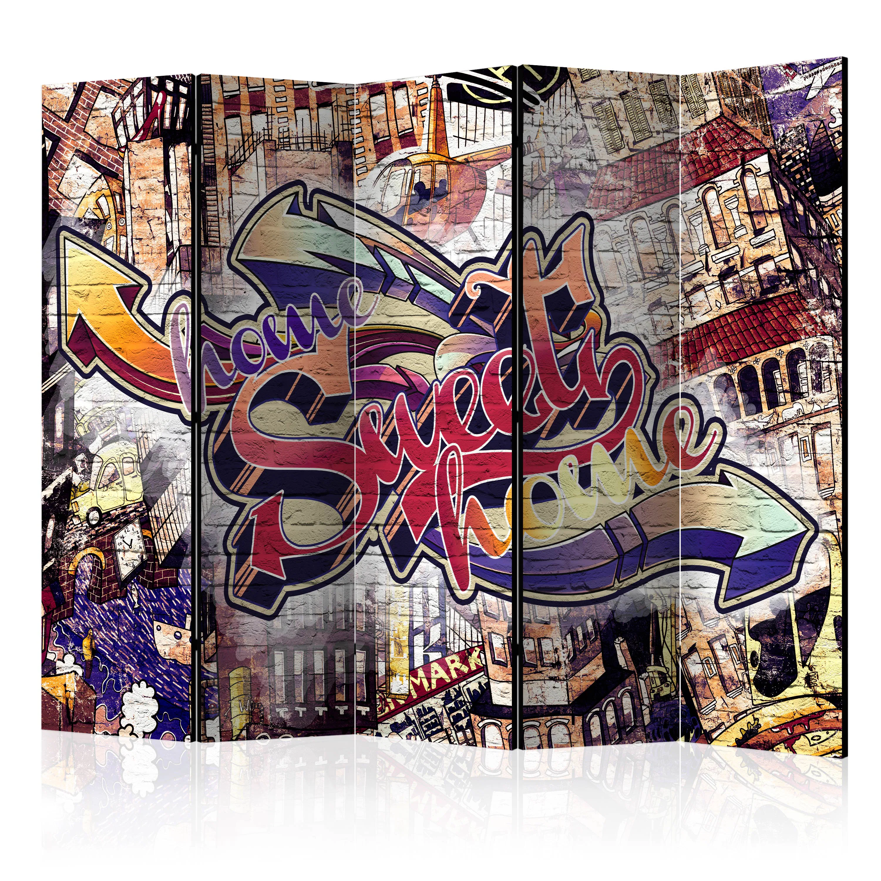 Rumsavdelare Skärmvägg Arkiio Cool Graffiti II 225x172 cm