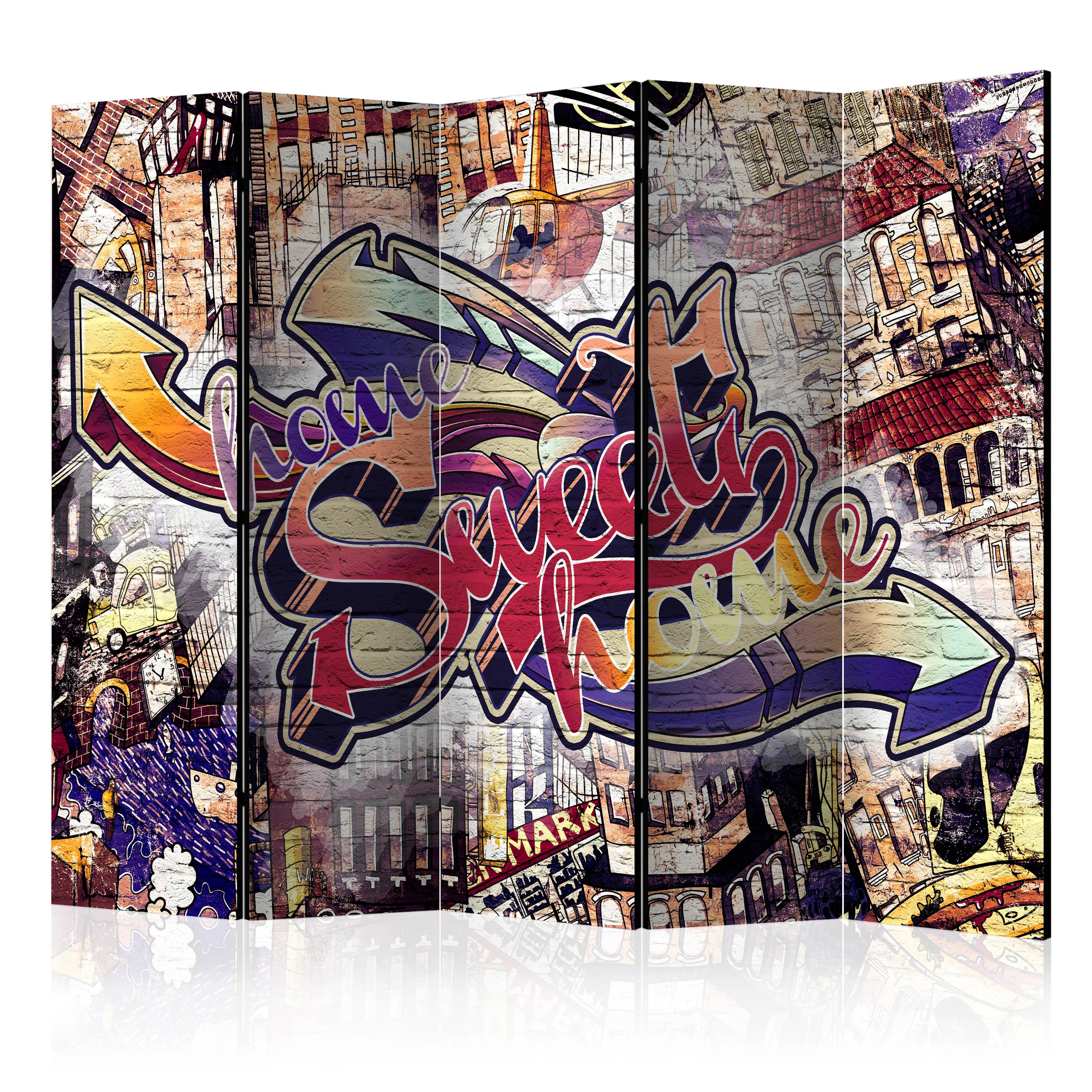 Rumsavdelare Skärmvägg Arkiio Cool Graffiti II 225x172 cm