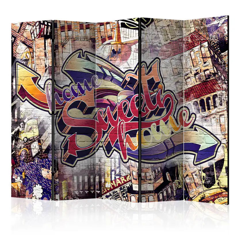 Rumsavdelare Skärmvägg Arkiio Cool Graffiti II 225x172 cm