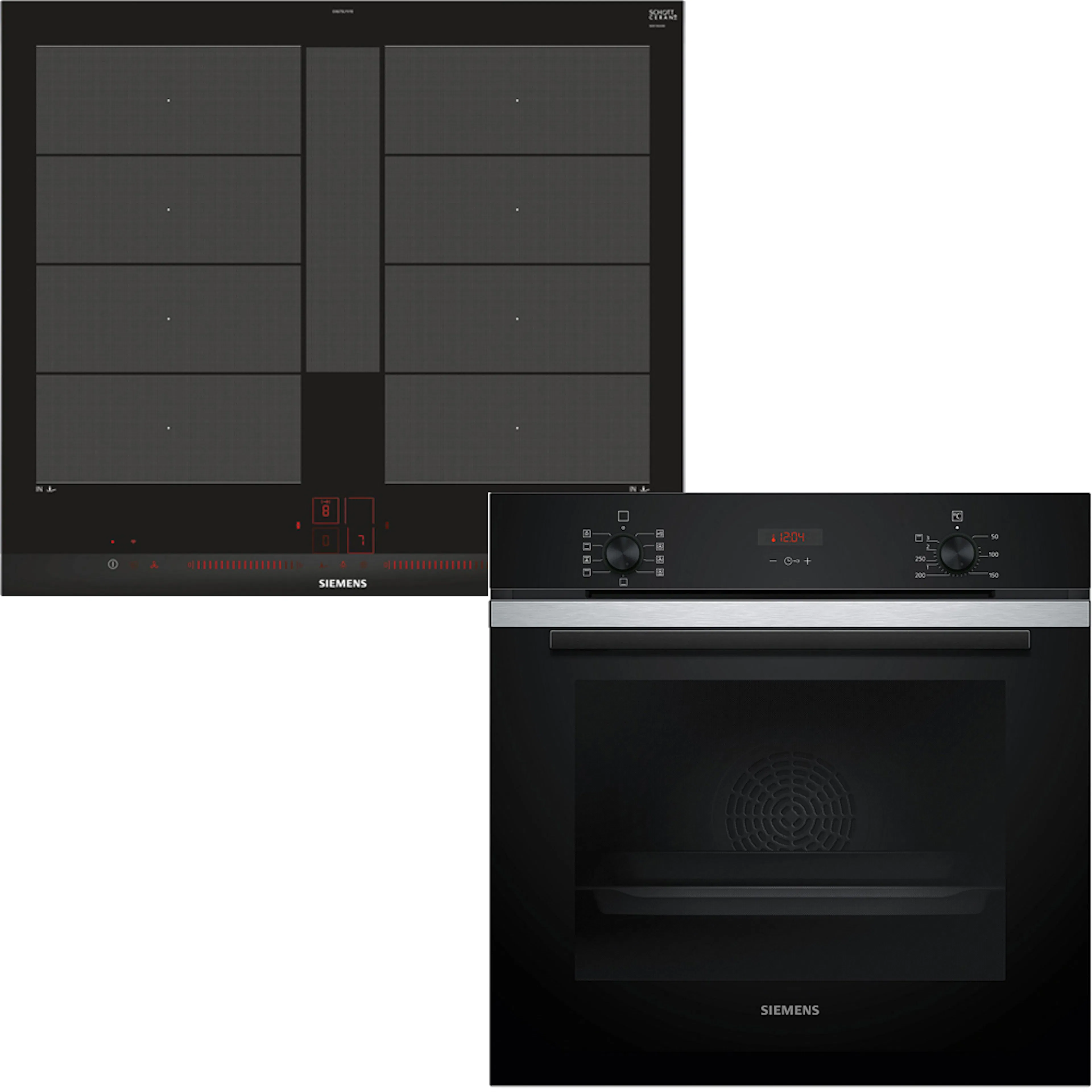 Ugn- & Hällpaket Siemens HB234ABS3F + EX675LYV1Smart Hemuppkoppling Rostfri