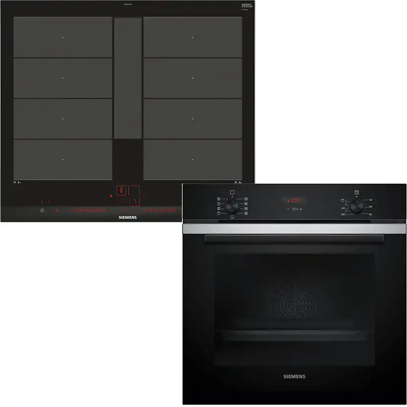 Ugn- & Hällpaket Siemens HB234ABS3F + EX675LYV1Smart Hemuppkoppling Rostfri