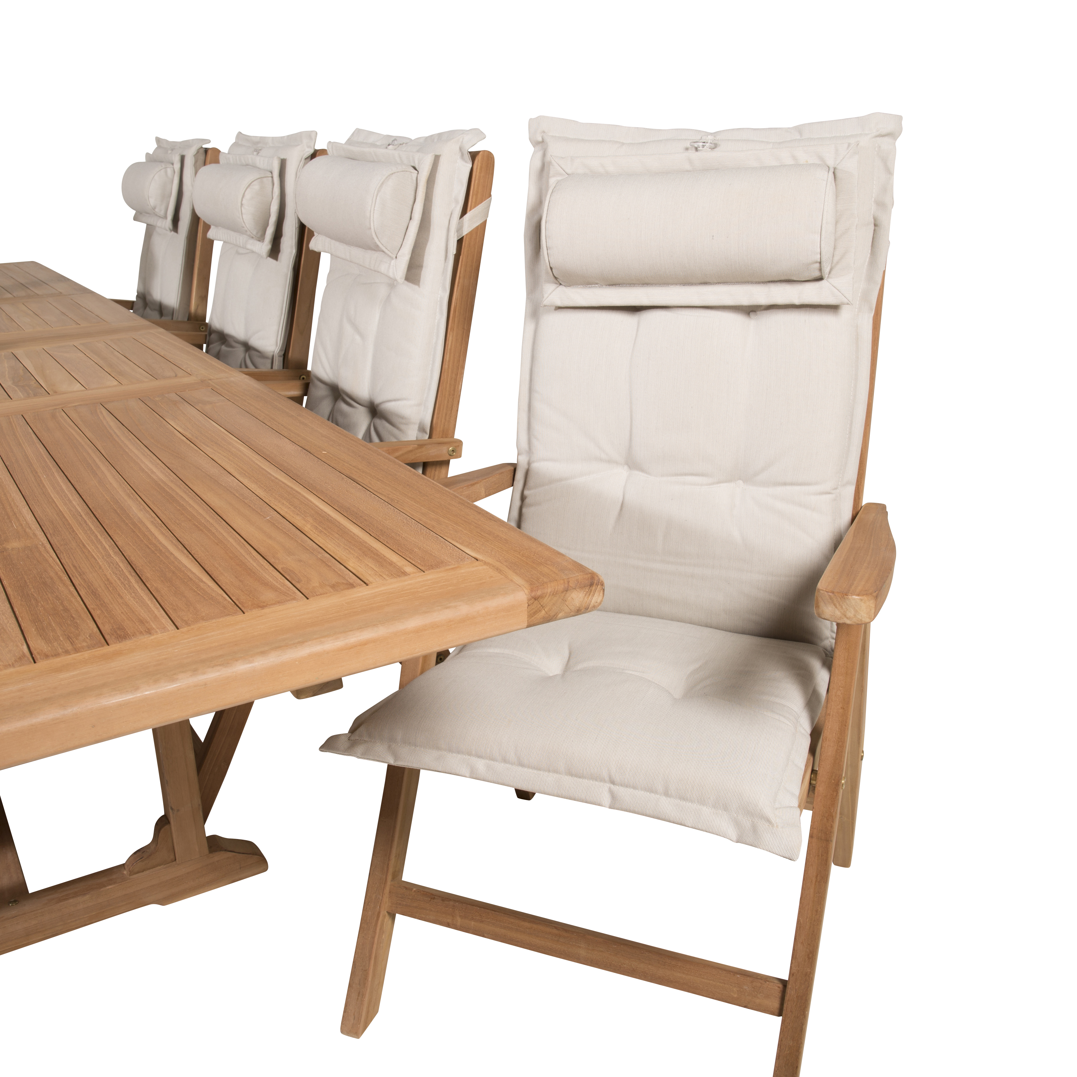 Matgrupp Venture Home Kiara 195/295 med 8 Positionsfåtöljer