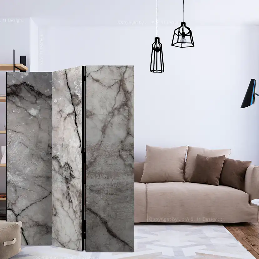 Rumsavdelare Skärmvägg Arkiio Grey Marble 135x172 cm