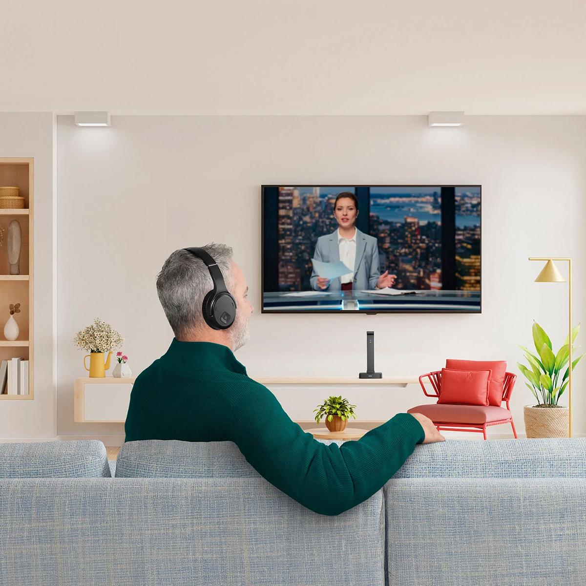 Hörlurar HAMA Trådlösa Over-Ear för TV med 2,4 GHz Bluetooth-Anslutning Svart