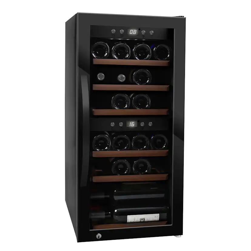Fristående vinkyl mQuvée WineExpert 24 Fullglass Black