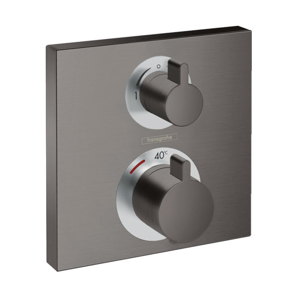 Inbyggnadspaket Dusch Hansgrohe Ecostat Borstad Svart Borstad Svart Krom