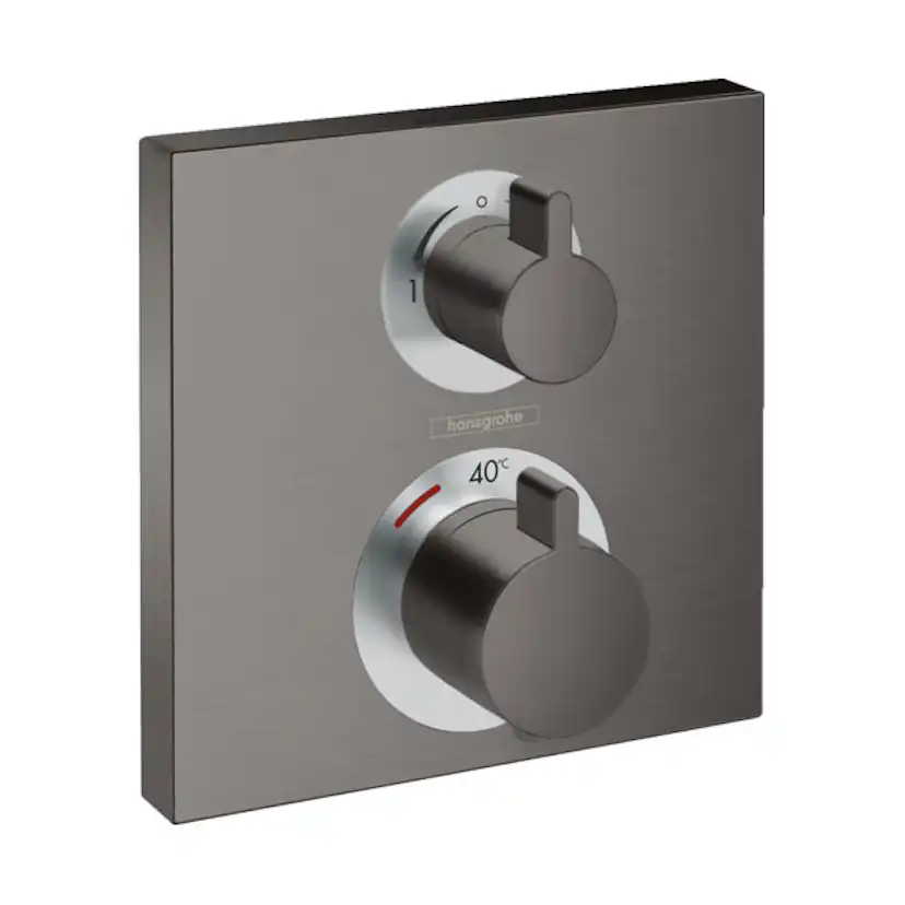 Inbyggnadspaket Dusch Hansgrohe Ecostat Borstad Svart Borstad Svart Krom