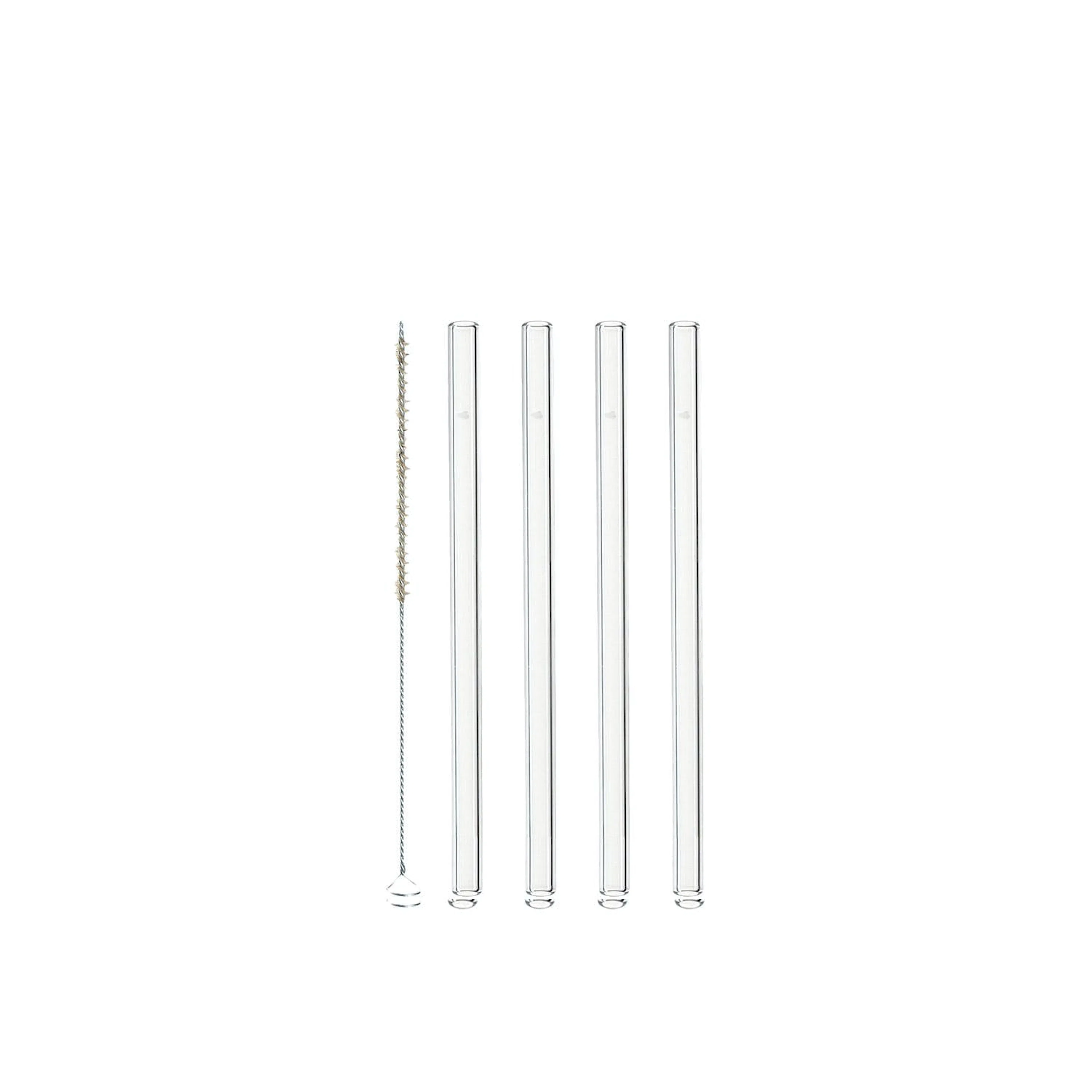 Sugrör Leonardo Glas 4-pack med Borste