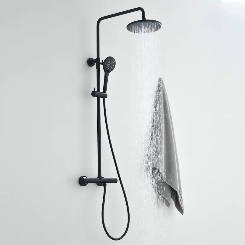 Takduschset Bathlife Väta Svart