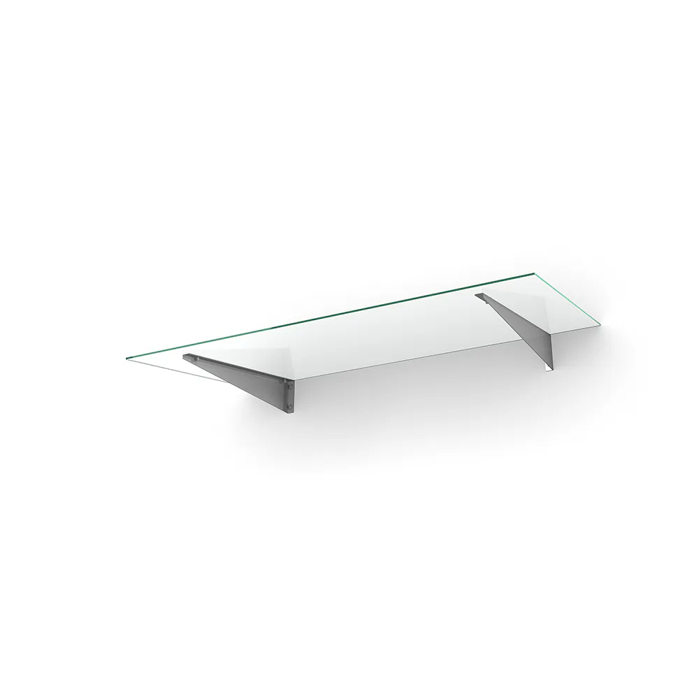 Console Flat Stainless - Clear Glass Flat Rostfritt Stål, Klarglas, BxH: 1500x160 mm