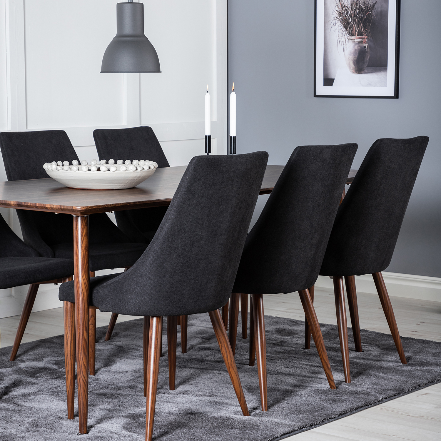 Matgrupp Venture Home Pobbie med 6 Laura Stolar Polyestertyg