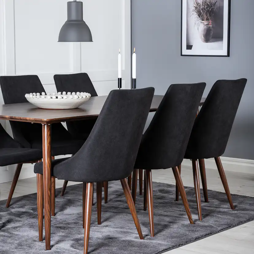 Matgrupp Venture Home Pobbie med 6 Laura Stolar Polyestertyg