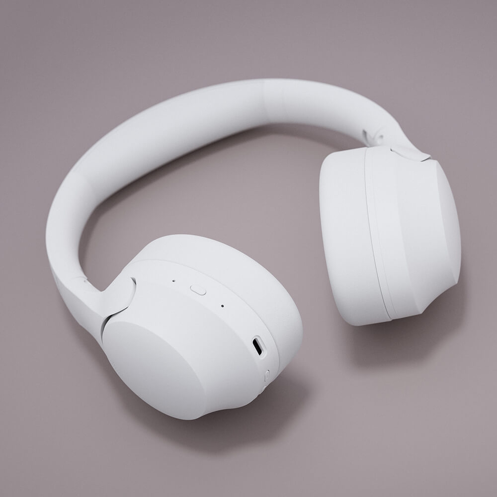 HAPPY PLUGS Hörlur Play Pro ANC Over-Ear Wireless Vit