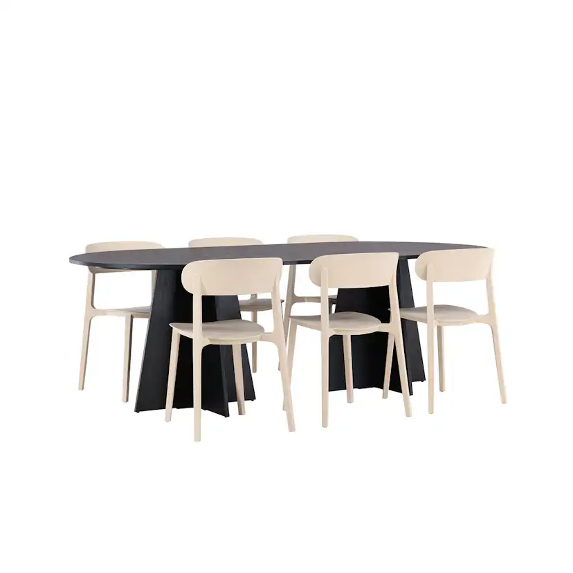 Matgrupp Venture Home Bootcut Oval med 6 st Åstol