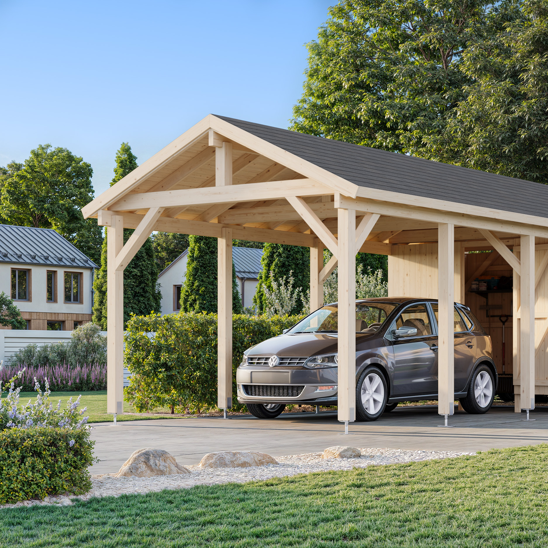 Carport Palmako Robert 23,1 m2 med Förråd