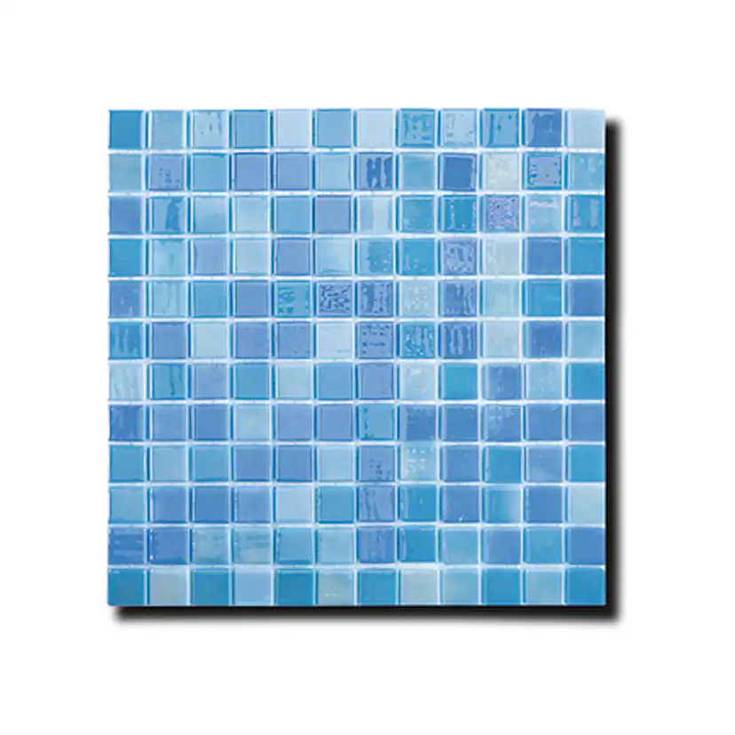 Mosaik Lhådös Glasmosaik Mix Blå 2,5x2,5 cm