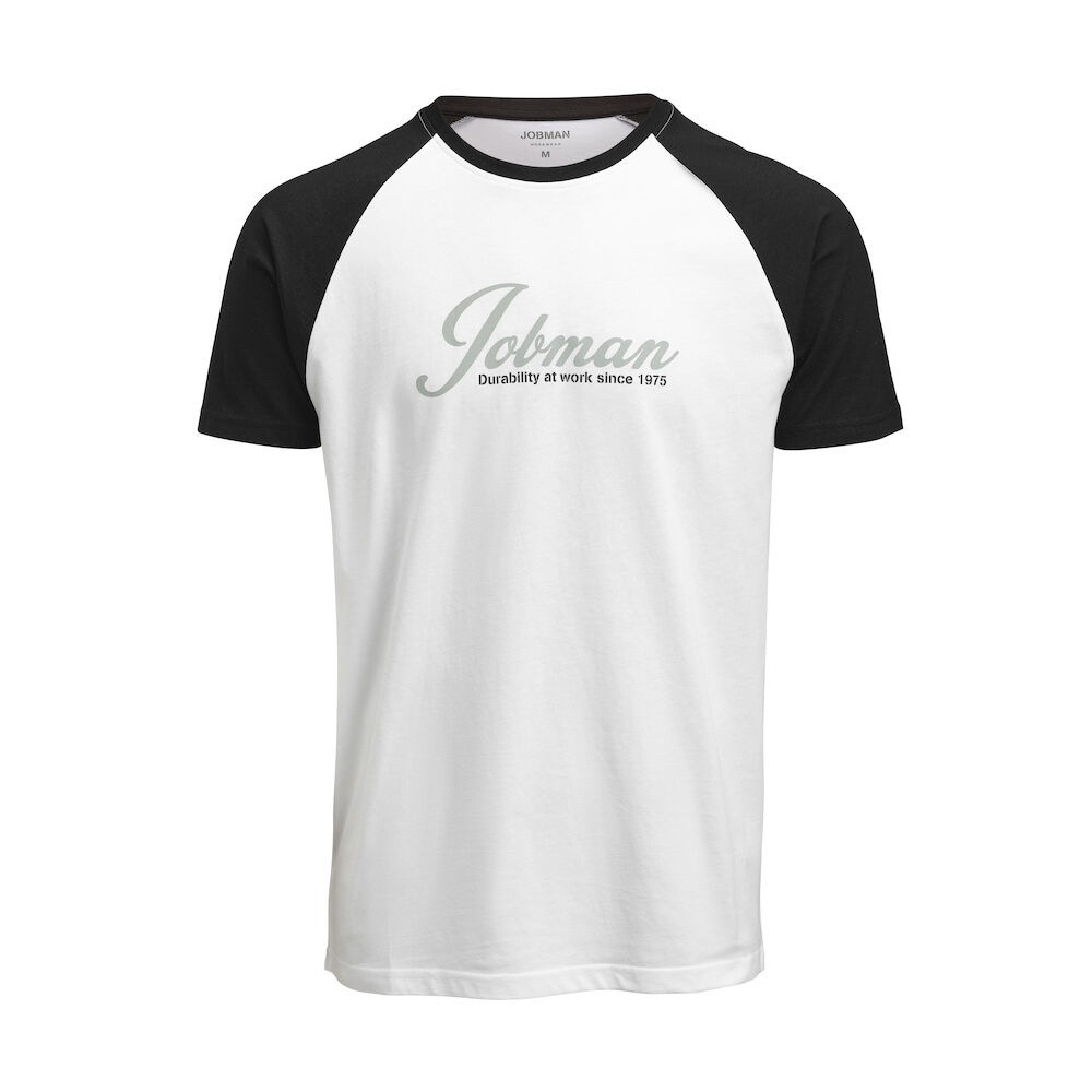 T-shirt med tryck Vit/Svart L Storlek: L
