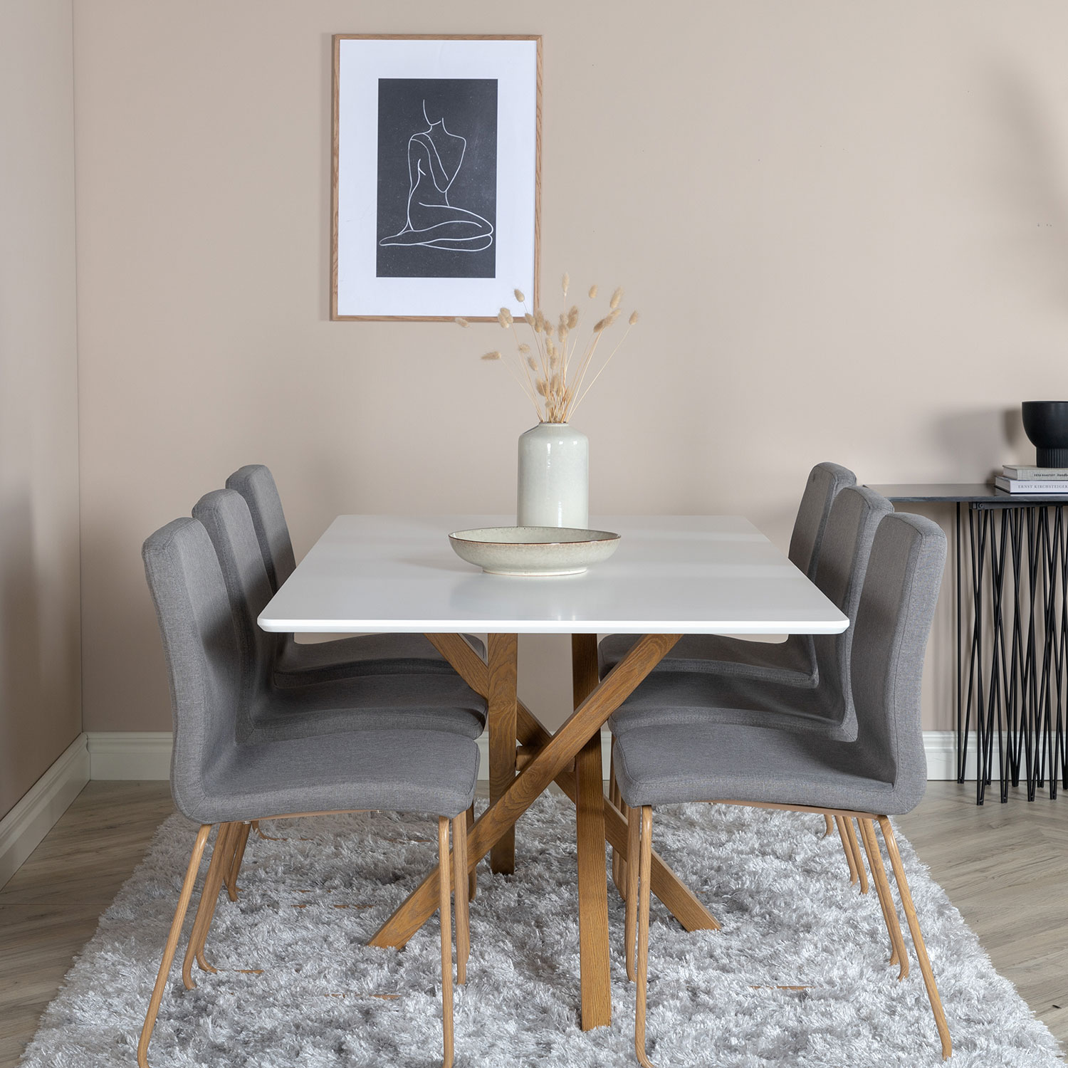 Matgrupp Venture Home Piazza med 6 Mace stolar