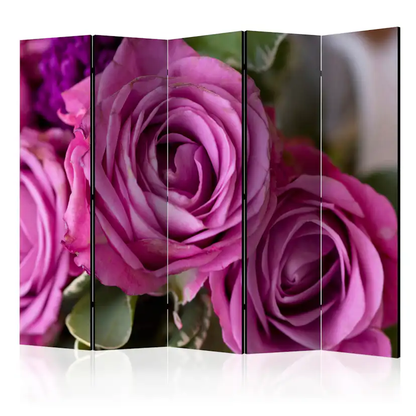 Rumsavdelare Skärmvägg Arkiio Bunch Of Lila Flowers II 225x172 cm