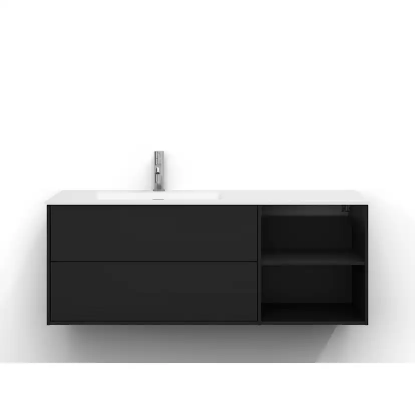 Epos Udel 120V Sv.Ask 2+0L Pln Svart Ask, Front: Plan, Placering: Vänster