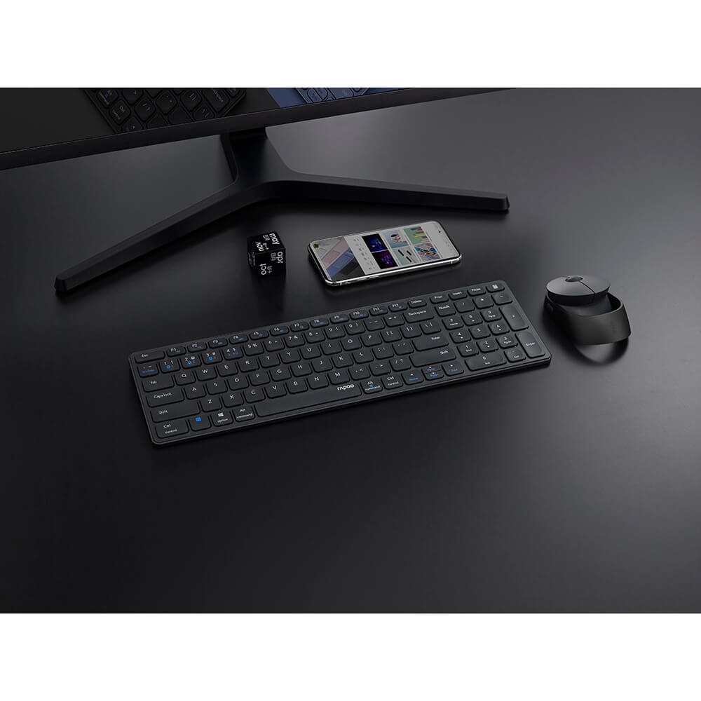 Tangentbord/Mus Set RAPOO 9750M Multi-Mode Trådlös