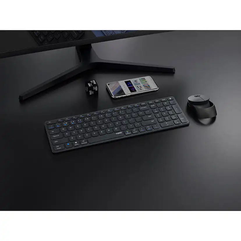 Tangentbord/Mus Set RAPOO 9750M Multi-Mode Trådlös