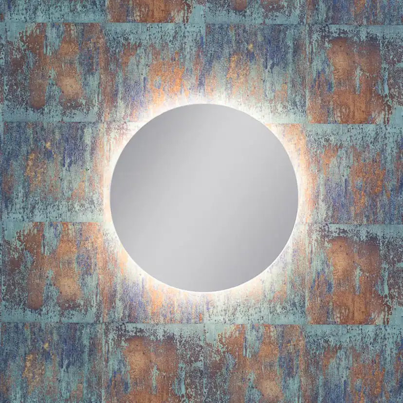 Spegel Vidi Moon Rund med LED-belysning