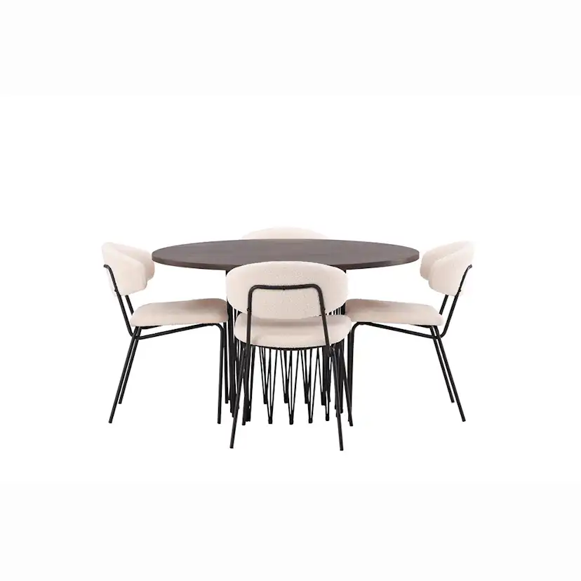 Matgrupp furniture/fashion Stone med 4 Chico Stolar Runt