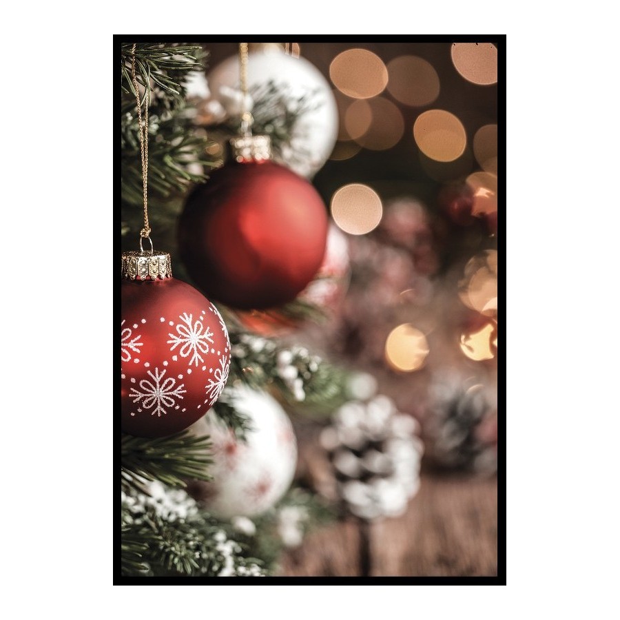 Poster Gallerix Red Christmas Decorations