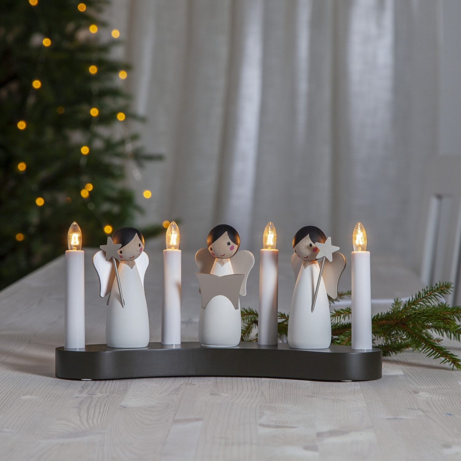 Adventsljusstake Star Trading Angel choir