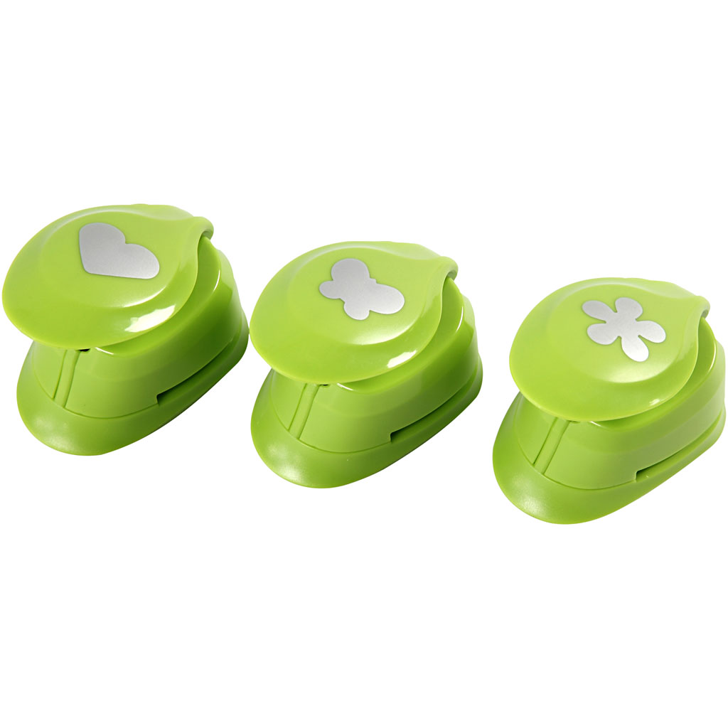 Pappersstansar Creativ Company Blomma Fjäril och Hjärta