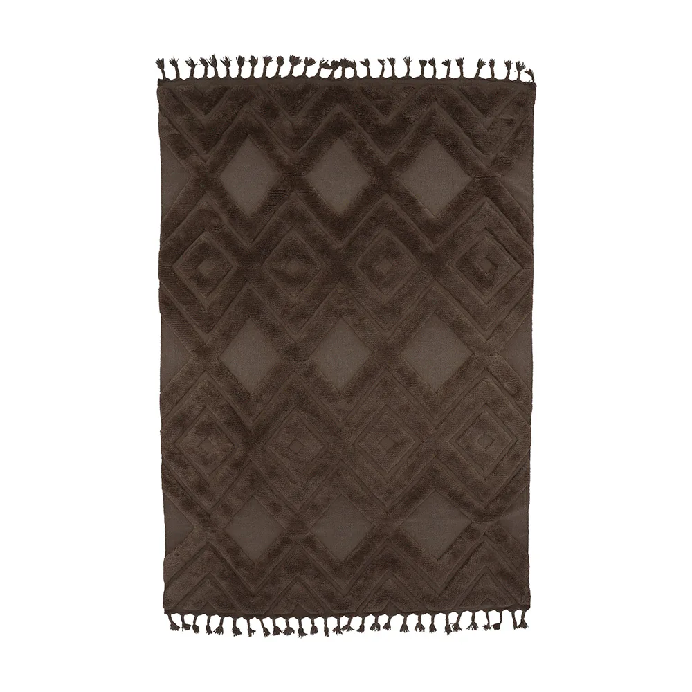 Dahlia Wool - 300*200- -Rectangular-Nougat Brun, 200x300 cm