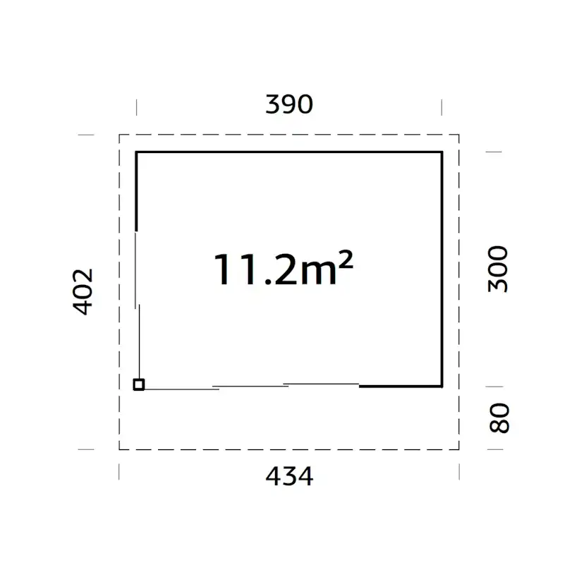 Stuga Palmako Andrea 20,0 m2 (inv. 11,2 m2)