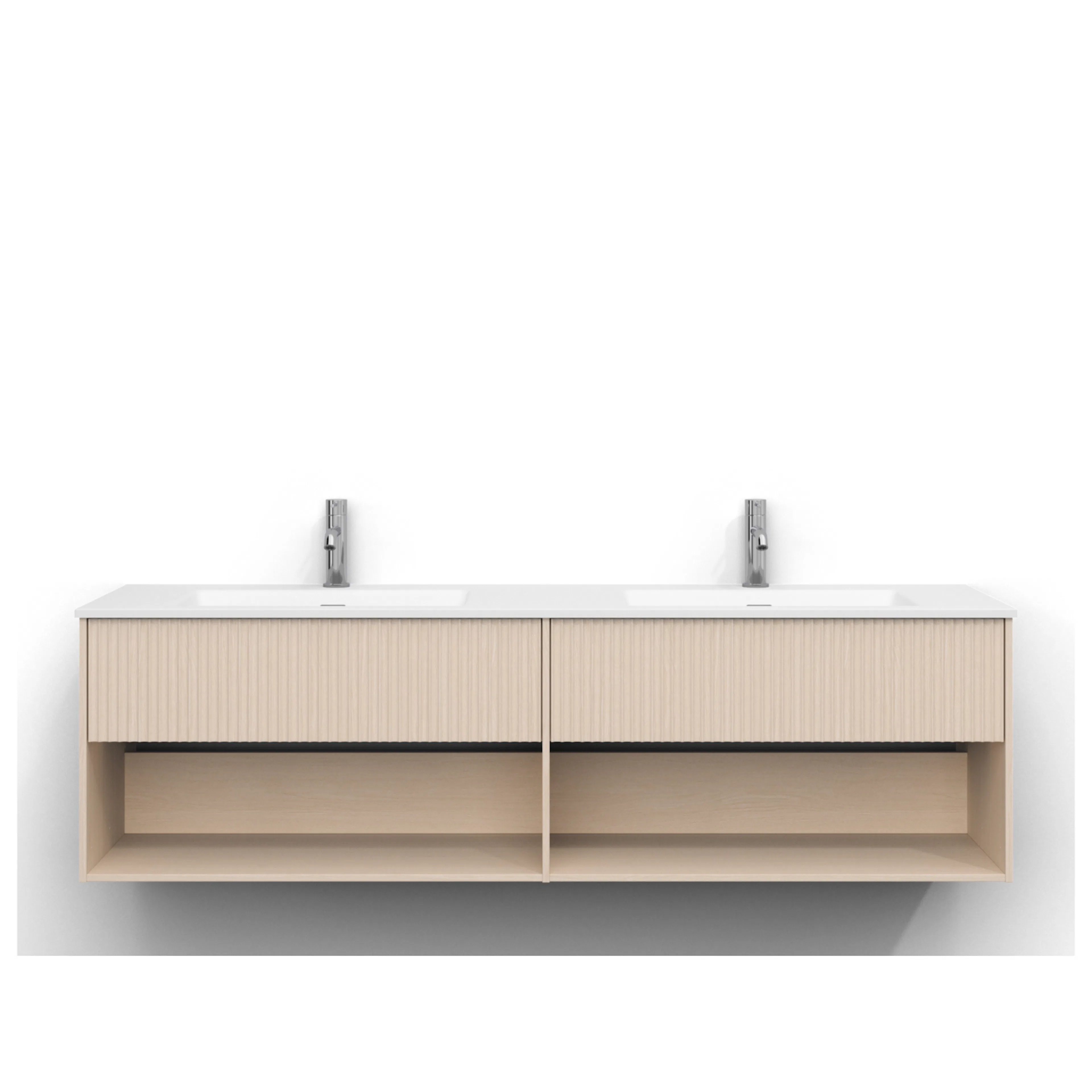 Tvättställsskåp Svedbergs Epos 160x45 med 1+1 Lådor