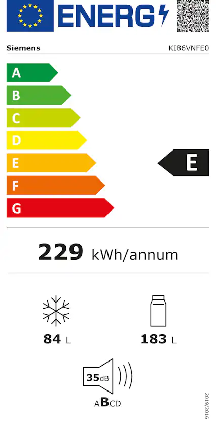 Kyl/Frys Siemens iQ100 KI86VNFE0 Integrerat